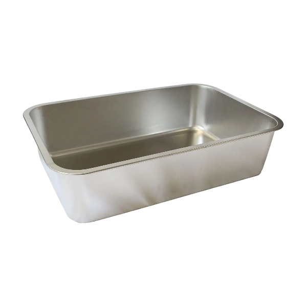 Midlee Stainless Steel Cat Litter Box - XL Size - 23.5" x 15.5" x 5.75"